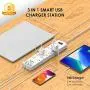 3 USB Surge Protector with 12 Outlets Flat Plug Power Strips, 6 Feet Extension Cords with 5V/3.1A 15AMP and 1700 Joules for Protect Electricity and Smart Phone Charging by JF.EGWO, White 3 USB Surge Protector with 12 Outlets Flat Plug Power Strips, 6 Feet Extension Cords with 5V/3.1A 15AMP and 1700 Joules for Protect Electricity and Smart Phone Charging by JF.EGWO, White