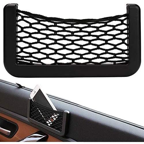 SalaBox-Accessories - Car Net Bag Car Organizer Nets 15X8cm Automotive Pockets With Adhesive Visor Car Syling Bag Storage for tools Mobile phone