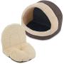 2-in-1 Cat Bed and Cave - with Plush Lining by Best Pet Supplies