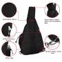 KAKA Small Sling Bag For Slim Figure, Crossbody Backpack Canvas Waterproof Daypack Casual One Shoulder Bag Traveling Hiking Camping for Teens Men and Women (smaller one)