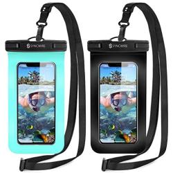 Syncwire Waterproof Phone Pouch [2-Pack] - Universal IPX8 Waterproof Phone Case Dry Bag with Lanyard Compatible with iPhone 11 Pro XS MAX XR X 8 7 6 Plus SE 5s Samsung S10+ and More Up to 7 Inches