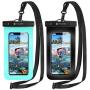 Syncwire Waterproof Phone Pouch [2-Pack] - Universal IPX8 Waterproof Phone Case Dry Bag with Lanyard Compatible with iPhone 11 Pro XS MAX XR X 8 7 6 Plus SE 5s Samsung S10+ and More Up to 7 Inches
