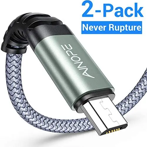 AINOPE Android Micro USB Cable Charger 2 Pack 6.6FT for Samsung Galaxy S7 Charging Cable, Phone Charger Cord Compatible with Samsung Galaxy S6,J7 Edge Kindle Note 5 Durable Nylon Material (Grey) AINOPE Android Micro USB Cable Charger 2 Pack 6.6FT for Samsung Galaxy S7 Charging Cable, Phone Charger Cord Compatible with Samsung Galaxy S6,J7 Edge Kindle Note 5 Durable Nylon Material (Grey)