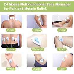 Belifu Dual Channel TENS EMS Unit 24 Modes Muscle Stimulator for Pain Relief Therapy, Electronic Pulse Massager Muscle Massager with 10 Pads, Dust-Proof Drawstring Storage Bag，Fastening Cable Ties…