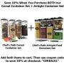 Chefs Path Airtight Food Storage Container Set - 7 PC Set - Labels & Marker - Kitchen & Pantry Organization Containers - BPA-Free - Clear Plastic Canisters for Flour, Cereal with Improved Lids Chefs Path Airtight Food Storage Container Set - 7 PC Set - Labels & Marker - Kitchen & Pantry Organization Containers - BPA-Free - Clear Plastic Canisters for Flour, Cereal with Improved Lids