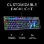 MOTOSPEED USB Wired Mechanical Keyboard 104Keys RGB Led Backlit Kailh Box Switch Gaming Keyboard for Gaming and Typing,Compatible for Mac & PC