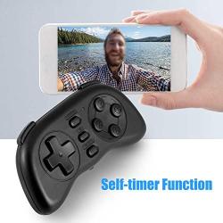 Pangding Bluetooth Controller Gamepad, Portable Mini Wireless Game Handle Remote Gamepad Compatible with iOS Android Windows(Black)