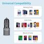Meagoes Fast USB Car Charger, Quick Charge 3.0 & 3A Dual Charging Ports Cigarette Lighter Adapter, Compatible with Samsung Galaxy S20 Plus/S10/S9/S8/S7/Note, Apple iPhone 11 Pro/Max/XS/X/XR/8, Moto/LG