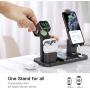 Wireless Charger Stand, CEREECOO 4 in 1 Wireless Charging Station Dock Compatible with iPhone 11/11pro/Xr/Xs/X/Max/8/8Plus/7/6/6s/5 Apple Watch5/4/3 AirPods/Airpods Pro (iWatch Charger Required)