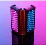 Falcon Eyes F7 Fold RGB On Camera Video Light 24W 2500K-9000K with Honeycomb and Magic Arm,Support Mobile App for Video/Photo/Product Photography