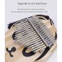 Kalimba 17 Keys Portable Thumb Piano Finger Piano Knock Piano Musical Instrument with Tuning Hammer & Piano Bag (cat)