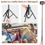 10" Selfie Ring Light with Tripod Stand & Cell Phone Holder for Live Stream/Makeup | Dimmable Mini Floor Table Camera Ringlight for YouTube TikTok Video/Photography