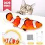 Peteast Cat Toys, Electric Moving Realistic Wiggle Fish Catnip Toys, Plush Interactive Cat Toys - Fish Kicker Toy for Cats Kitten Kitty