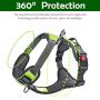 FUNFLOWERS Dog Harness No-Pull Adjustable Pet Vest Durable Polyester Material Dog Chest Strap with Reflective Strips Easy Control Training Harness for Small Medium Large Dog, 4 Colors