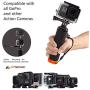 Waterproof Floating Hand Grip Compatible with GoPro Hero 8 7 6 5 4 3 3+ 2 1 Session Black Silver Camera Handler & Handle Mount Accessories Kit for Water Sport and Action Cameras (Orange)