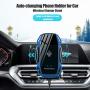 Wirelsss Car Charger,QI Fast Charging Air Vent Holder Auto-Clamping Smart Sensor Phone Holder for Car Compatible with iPhone 11/11 Pro/11 Pro Max/Xs MAX/XS/XR/X/8/8+,Samsung S10/S10+/S9/S9+(Blue)