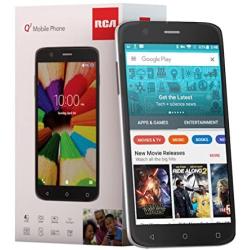 RCA Q2 Android 9.0 Pie, 5.0" HD, 4G LTE, 16GB, 8MP, 5MP Dual Camera, Dual Sim, Unlocked Smartphone, New (Dark Grey)