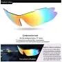 Wonzone Polarized Sports Sunglasses UV400 with 5 Interchangeable Lenes for Men Women Cycling Running Driving Fishing Golf Baseball Glasses