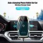 Wirelsss Car Charger,QI Fast Charging Air Vent Holder Auto-Clamping Smart Sensor Phone Holder for Car Compatible with iPhone 11/11 Pro/11 Pro Max/Xs/XR/X/8/8+,Samsung S10/S10+/S9/S9+