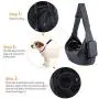 Petacc Pet Dog Sling Carrier with Bottom Bearing Board for Small Dogs Cats up to 10lbs, Hands-Free Pet Puppy Travel Bag with Adjustable Padded Shoulder Strap, Zipper Pocket and Safety Belt Petacc Pet Dog Sling Carrier with Bottom Bearing Board for Small Dogs Cats up to 10lbs, Hands-Free Pet Puppy Travel Bag with Adjustable Padded Shoulder Strap, Zipper Pocket and Safety Belt