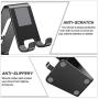 OMOTON Desktop Cell Phone Stand [Updated Solid Version], Advanced 4mm Thickness Aluminum Stand Holder for Switch, Mobile Phone, iPhone 11 Pro Xs Max Xr, Black