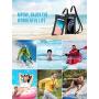 Mpow 084 Waterproof Phone Pouch Floating, IPX8 Universal Waterproof Case Underwater Dry Bag Compatible iPhone 11 Pro Max/XS Max/XR/X/8P/7P Galaxy S10/S9 Note 10/9 Google Pixel Up To 6.5" (Black+Black)