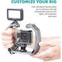 Movo GB-U70 Underwater Diving Rig for GoPro Hero with Cold Shoe Mounts, Wrist Strap - Works with HERO3, HERO4, HERO5, HERO6, HERO7, HERO8 and Waterproof Action Cam - Perfect Scuba Gear GoPro Accessory