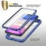 Diaclara Clear Designed for iPhone 11 Case, Full Body Rugged Case with Built-in Touch Sensitive Anti-Scratch Screen Protector, Soft TPU Bumper Case Cover for iPhone 11 6.1" (Blue and Clear)