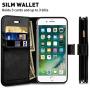 MONASAY iPhone 7 Wallet Case/iPhone 8 Wallet Case/iPhone SE 2020 Case,4.7-inch, [Glass Screen Protector Included] Flip Folio Leather Cell Phone Cover with Credit Card Holder for Apple iPhone 7/8/SE2