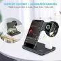 Wireless Charger,3 in 1 Wireless Charging Station for Apple Watch 1 2 3 4 5/Airpods, QI Fast Charger for iPhone 11/11 Pro/11 Pro Max/XS Max/XS XR Plus, Samsung S10 S9 S8 Plus S7, Qi-Certified Phones