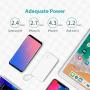 ROMOSS 10000mAh Portable Charger with Built-in Cable, 3 Input & 3 Output Power Bank with Type-C Adapter Compatible for iPhone 11, iPhone Xs, iPhone 8, iPhone 7, Samsung S20