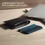 Ringke Flip Card Holder with Elastic Hand Strap Slim Soft Band Grip Fashion Multi-Card Slot Wallet Credit Card Cash Mini Pouch Holder Attachment Compatible with Most Smartphones - Bluegreen