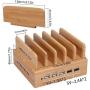 InkoTimes Bamboo Charging Station with 5-Port USB Charger - Fast USB Charging Station for Multiple Devices of Universal Cell Phones Tablets (5 Pack Cables Included)