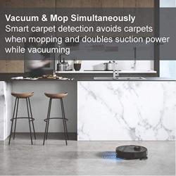 Ecovacs Deebot Ozmo T8 AIVI Robot Vacuum Cleaner & Mop with Smart Objection Recognition, Advanced Laser Mapping, Custom Clean Programming Options, High Efficiency Filter, 3+ Hours of Runtime