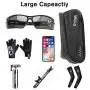 SYOSIN Bike Phone Front Frame Bag,Waterproof Bicycle Phone Mount Bag with Touch Screen Rain Cover Large Capacity Phone Case Compatible with iPhone 7 8 Plus xs max for Below 6.5 inches