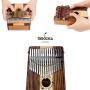 MOOZICA 17 Key Kalimba, Solid Koa Wood Thumb Piano Marimba Musical Gift With Protective Case and Learning Instruction (KK17SD)
