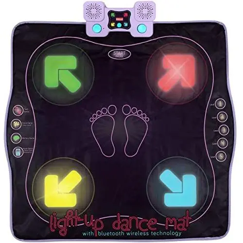 Kidzlane Dance Mat – Dance Game for Kids Boys & Girls – Light Up Dance Pad with Built in or External AUX/Bluetooth Music – Dancing Mat with Multi-Function Games and Levels Kidzlane Dance Mat – Dance Game for Kids Boys & Girls – Light Up Dance Pad with Built in or External AUX/Bluetooth Music – Dancing Mat with Multi-Function Games and Levels