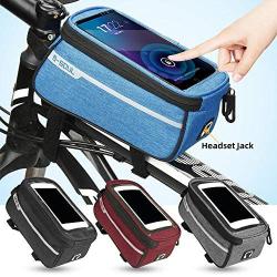 SDCM 6 Inch Phone Holder Bike Bicycle Front Tube Bag Cycling Accessories Frame Waterproof Front Bags Cell Mobile Phone Case (Color : 03, Size : 6inch)