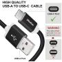 CLEEFUN USB C Cable Fast Charging [5-Pack, 3/3/6/6/10 ft], Type C Charger Nylon Braided Cord Compatible with Samsung Galaxy Note 10/10+/9/8, S10E S10 S9 S8 Plus, A10e A51 A71, LG G8 G7 Moto G7 G8