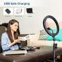 10.2" Selfie Ring Light with Phone Tripod Stand and Table Tripod and Phone Holder, MOSFiATA Upgraded Dimmable Camera Ring Light for TikTok/YouTube/Live Stream/Makeup/Photography