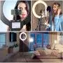 Torjim 18&quot Ring Light with Stand, Dimmable 50W 3000K-6000K LED Ringlight with Phone Holder and Camera Adapter, Perfect Circle Light for Photography/YouTube/Makeup/Video Shooting.