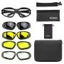 kemimoto Polarized Motorcycle Glasses, Riding Goggles with 4 Lens Kits for Outdoor Driving Skiing, Black kemimoto Polarized Motorcycle Glasses, Riding Goggles with 4 Lens Kits for Outdoor Driving Skiing, Black