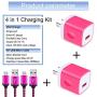 Android Charger Micro USB Cable,4 Kit Single Port Wall Charger Block with 6ft Fast Charging Nylon Cord Compatible Samsung Galaxy A10s S7 Edge S6 J8 J7 Note 5,LG K50S K20 K30,Moto G5 Plus E4 G6 Play