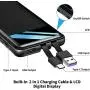 Portable Charger, Elzle Ultra Slim Power Bank with LCD Display, Built-in Portable Charger USB C,Fast Charge External Battery Phone Charger for iPhone, Samsung,ipad and More (20000)