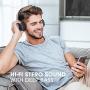 Wireless Headphones, Snoky Bluetooth 5.0 Headphones Hi-Fi Stereo Deep Bass 26H Playtime Foldable Over Ear Headphones with Microphone Wireless Headset for Cell Phone Online Class Home Office TV Black