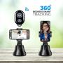 Robot Camera Phone Holder W/Bluetooth Remote, Portable Smart Selfie Stick, 360° Auto Rotation Face Object Tracking Phone Camera Holder, Smartphone Holder For Vlog Recording, Cooking and Fitness videos