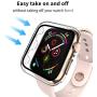 Smiling Case for Apple Watch Series 3 & Series 2 with Buit in Tempered Glass Screen Protector- All Around Hard PC Protective Case High Definition Clear Ultra-Thin Cover (Clear, 38mm)