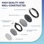 ORIbox Finger Ring Stand, Phone Ring Kickstand, Metal Grip Holder for Magnetic Car Mount Compatible with iPhone Galaxy Smartphone Accessories Black