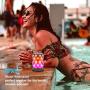 LED Portable Bluetooth Speakers with Lights, LFS Night Light IPX5 Waterproof Speakers, Color Change Diamond Shape Computer Speaker, Built-in Mic,TF Card and TWS, for iPhone Samsung Gaming Christmas