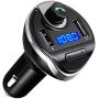 Criacr [Upgraded Version] Bluetooth FM Transmitter for Car, Wireless FM Radio Transmitter Adapter Car Kit, Dual USB Charging Ports, Hands Free Calling, U Disk, TF Card MP3 Music Player